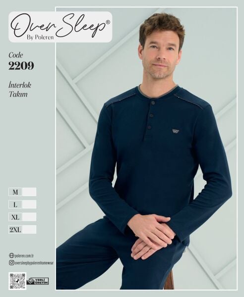 OVER SLEEP 2209 ERKEK İNTERLOK PİJAMA TAKIM