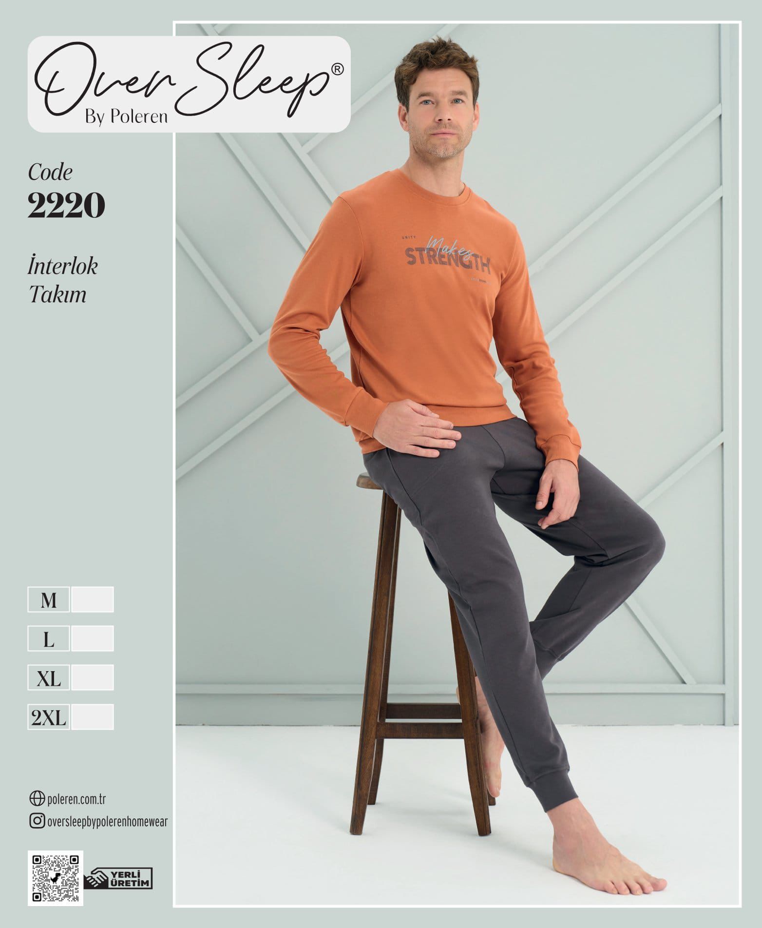 OVER SLEEP 2220 ERKEK İNTERLOK PİJAMA TAKIM