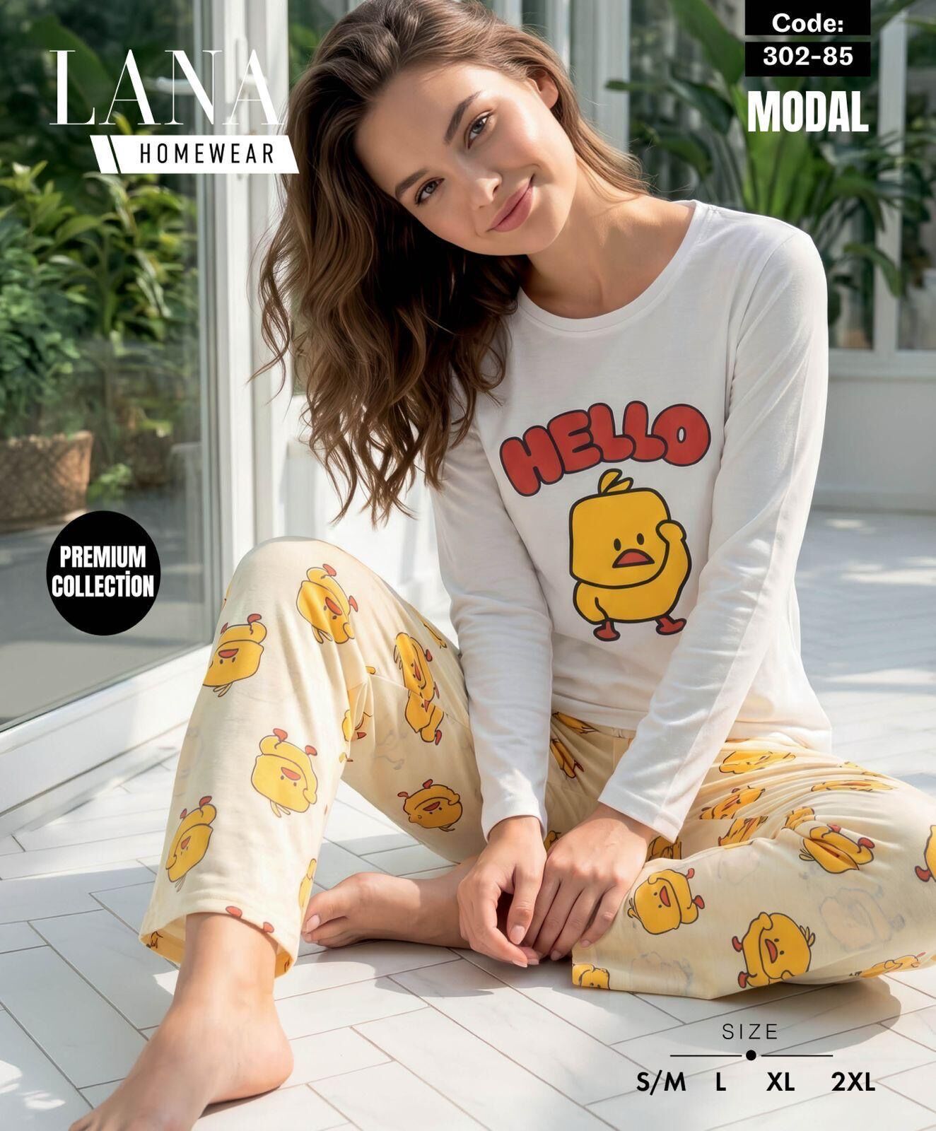 LANA 302-85 BAYAN MODAL PİJAMA TAKIM