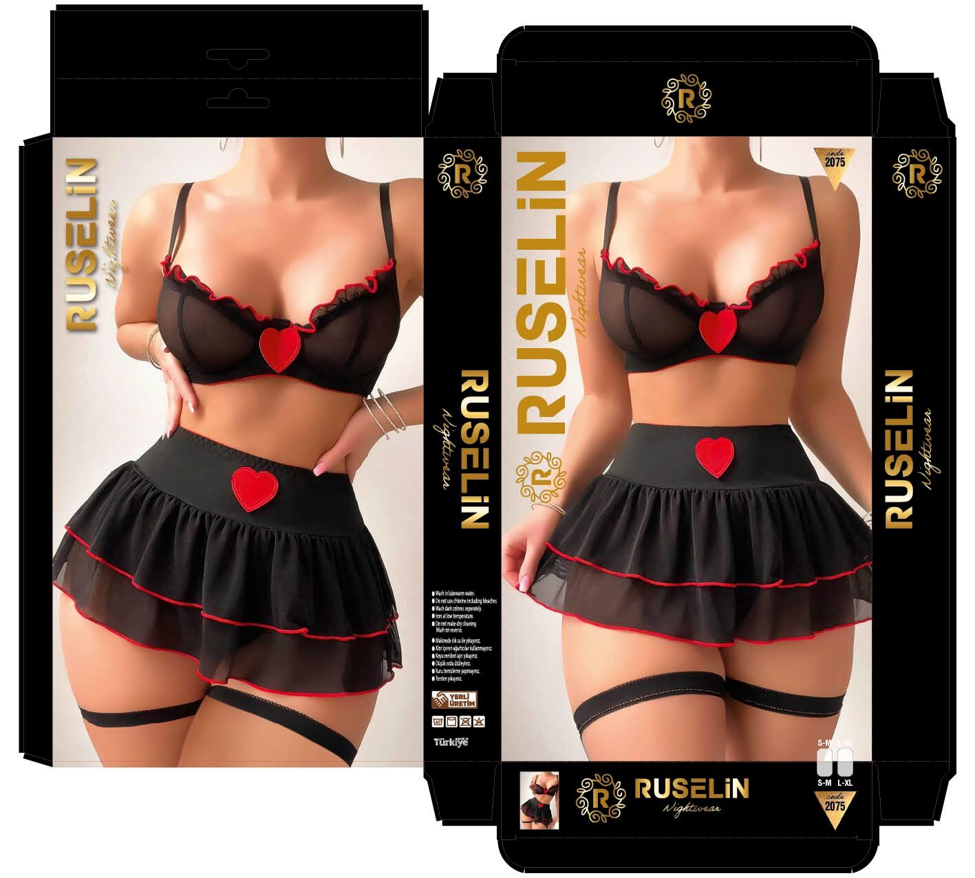 RUSELİN 2075 FANTAZİ KOSTÜM SİYAH