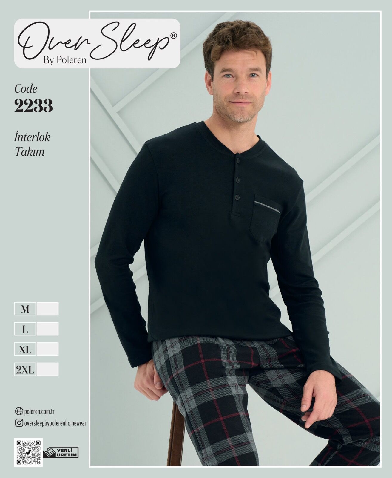 OVER SLEEP 2233 ERKEK İNTERLOK PİJAMA TAKIM