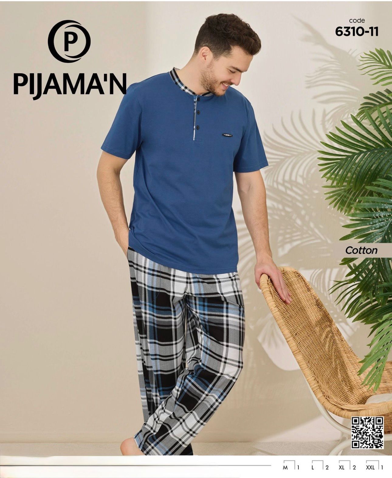 PİJAMAN 6310-11 ERKEK PATLI K.KOL PİJAMA TAKIM