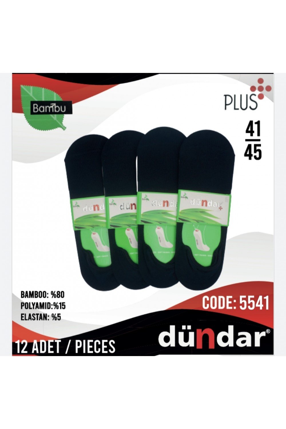 DÜNDAR 5541 ERKEK PLUS BAMBU BABET ÇORAP