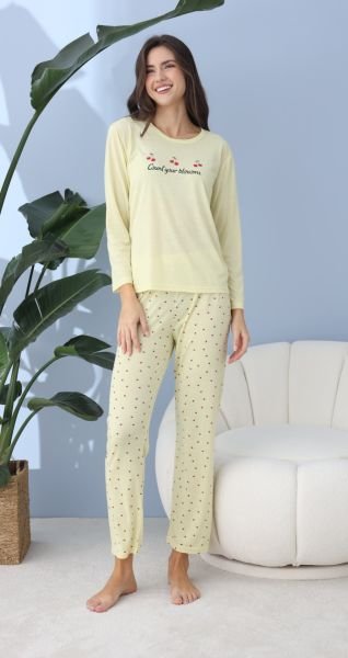 LİNDROS 60005 POLİVİSKON PİJAMA TAKIM
