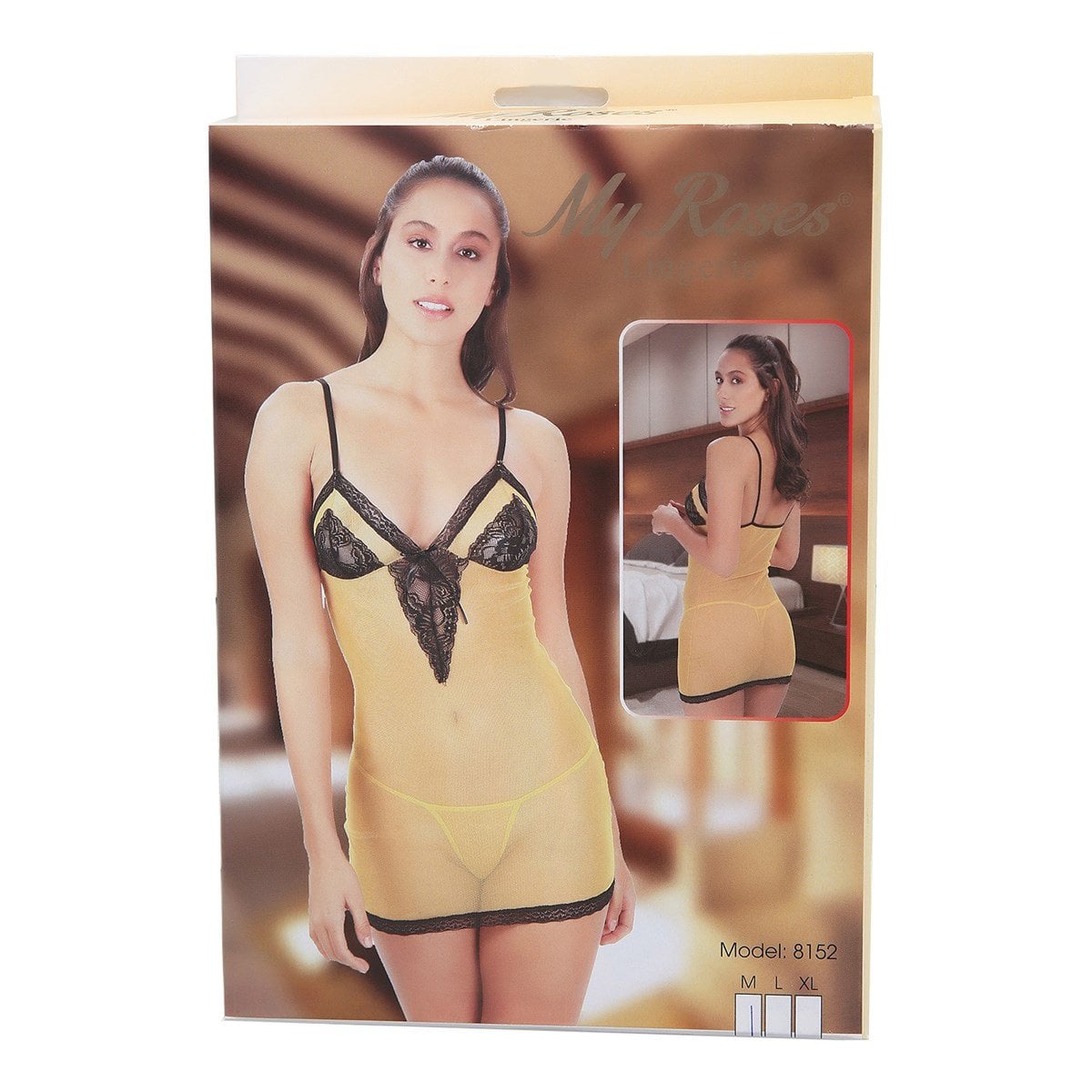 MY ROSES BAYAN FANTAZİ GECELİK SARI - 8152
