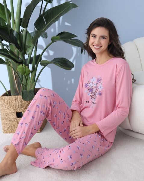 LİNDROS 60001 POLİVİSKON PİJAMA TAKIM