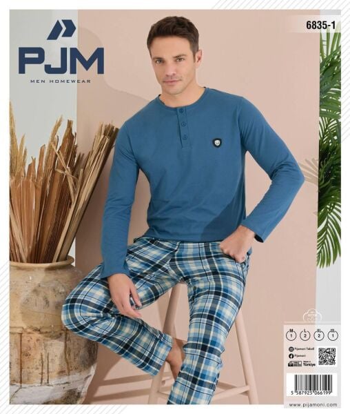 PJM 6835-1 ERKEK PENYE ARMALI PİJAMA TAKIM