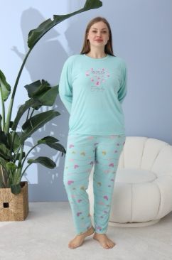 LİNDROS 60103 POLİVİSKON BATTAL PİJAMA TAKIM
