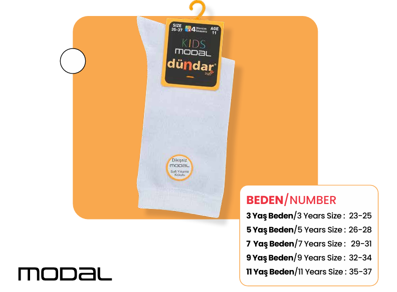 DÜNDAR 8177 KIZ ÇOCUK PLUS MODAL ÇORAP