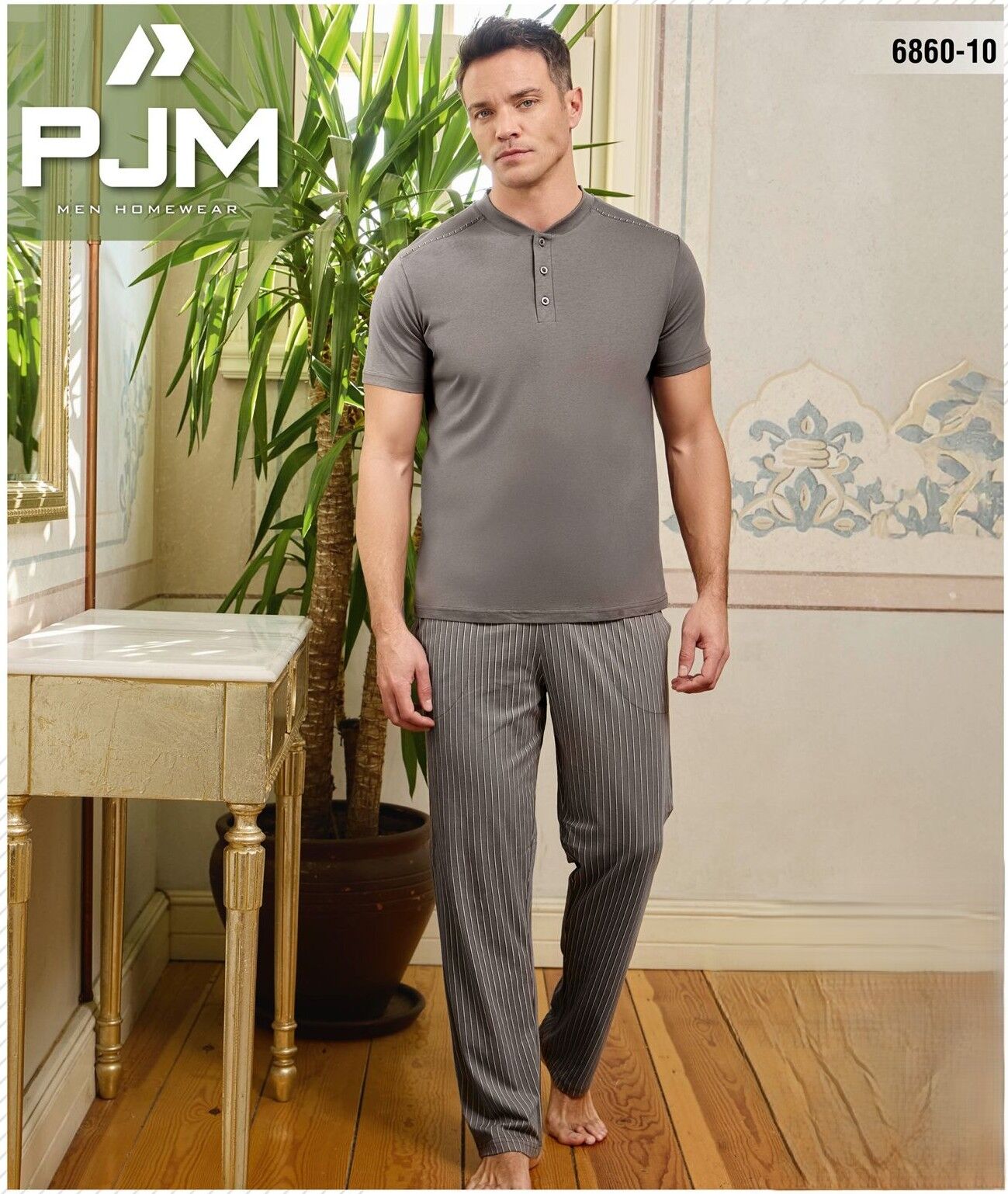 PJM 6860-10 ERKEK PENYE KISA KOL PİJAMA TAKIM