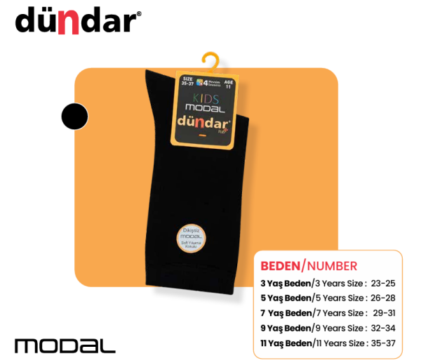 DÜNDAR 8177 ERKEK ÇOCUK PLUS MODAL ÇORAP