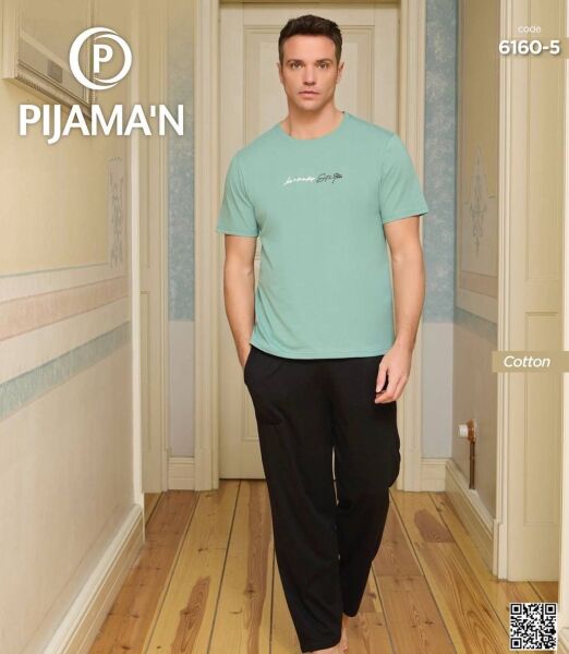 PİJAMAN 6160-5 ERKEK PENYE KISAKOL PİJAMA TAKIM