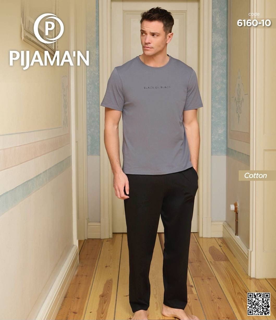 PİJAMAN 6160-10 ERKEK PENYE KISAKOL PİJAMA TAKIM