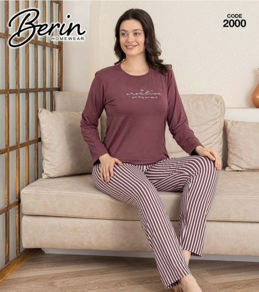 BERİN 2000-2 MİLAN PİJAMA TAKIM GÜL