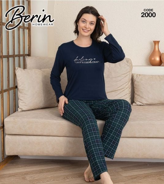 BERİN 2000-3 MİLAN PİJAMA TAKIM LACİVERT
