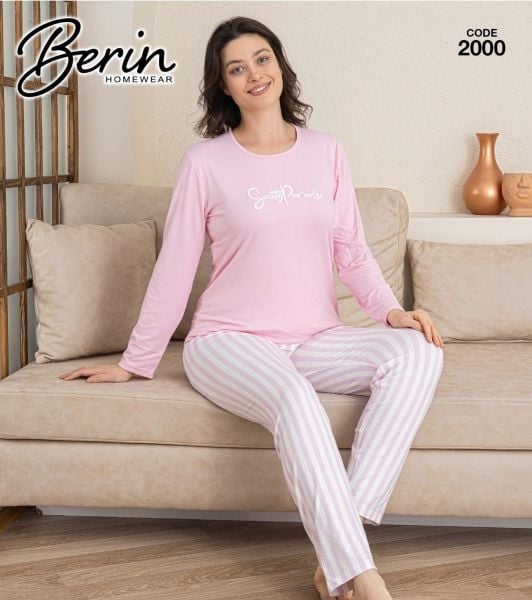 BERİN 2000-4 MİLAN PİJAMA TAKIM PEMBE