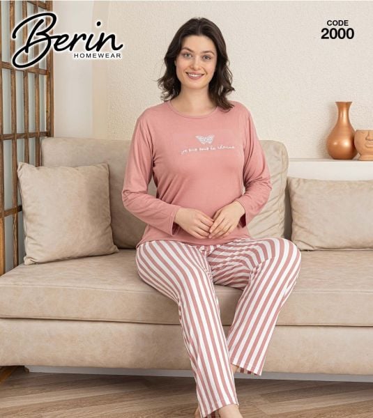 BERİN 2000-5 MİLAN PİJAMA TAKIM PUDRA