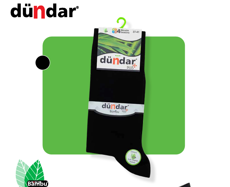 DÜNDAR 4780 ERKEK PLUS BAMBU LİKRALI GARSON ÇORAP
