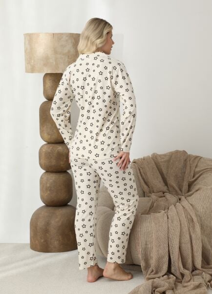 BOYRAZ 02292 BAYAN SÜET DÜĞMELİ PİJAMA TAKIMI