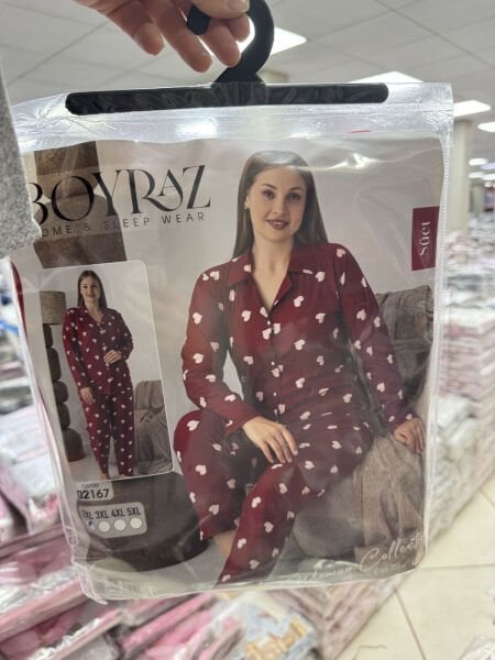 BOYRAZ 02167 SÜET DÜĞMELİ BATTAL PİJAMA TAKIM