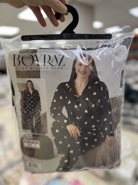 BOYRAZ 02174 SÜET DÜĞMELİ BATTAL PİJAMA TAKIM