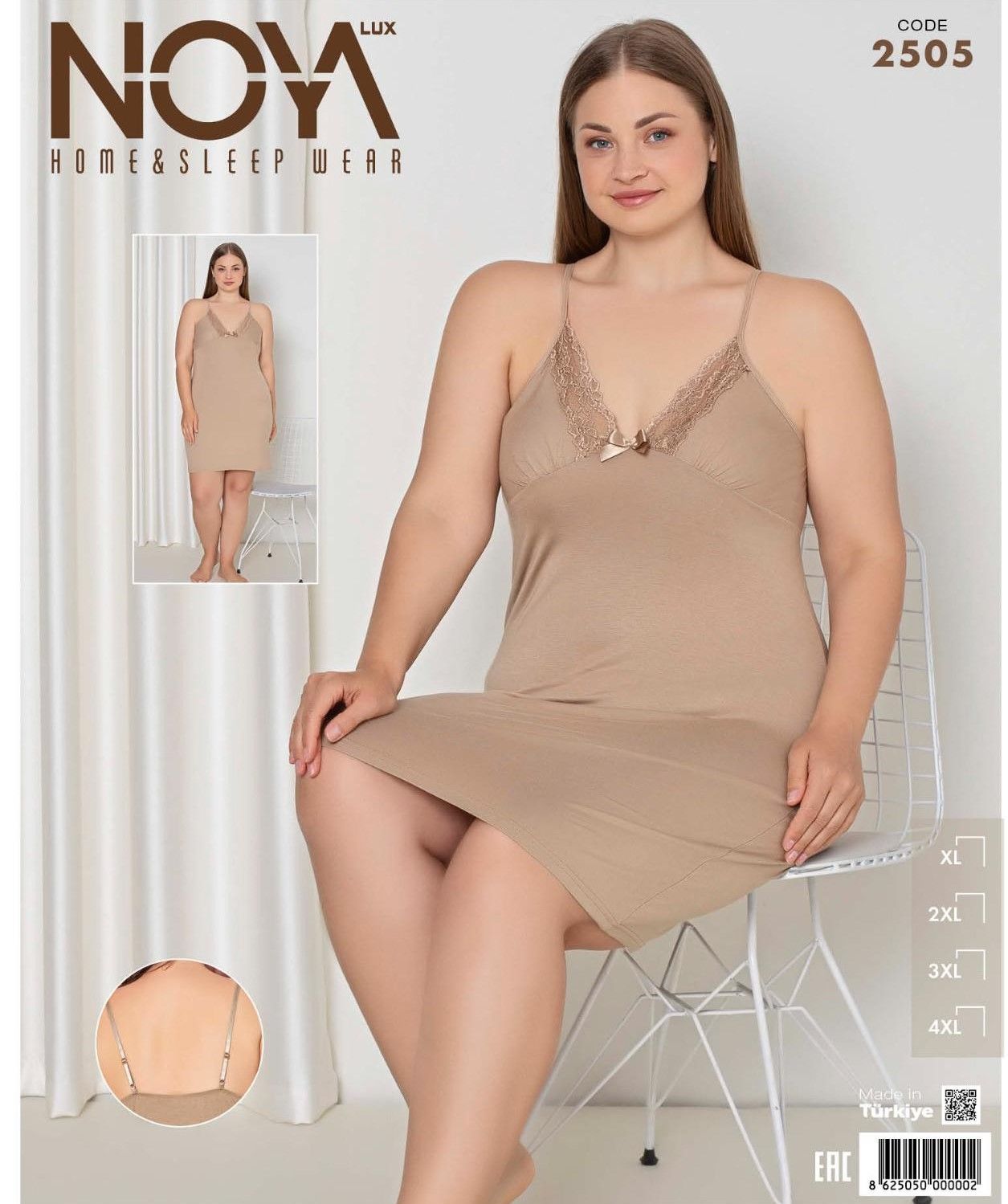 NOYA LUX 2505 BAYAN İP ASKILI BATTAL GECELİK