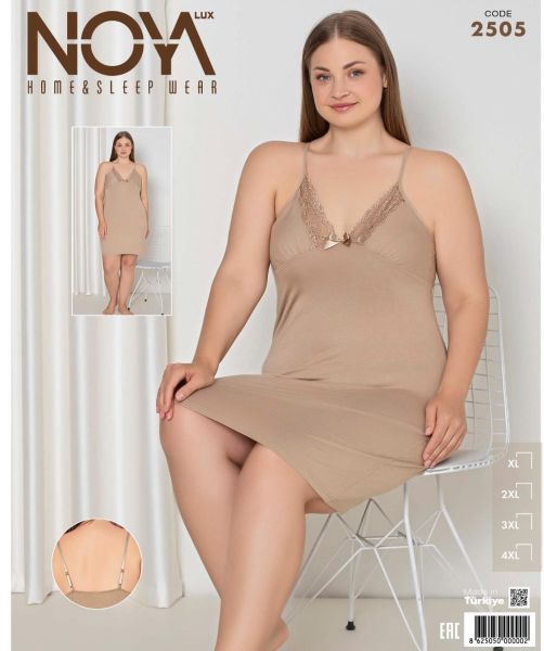 NOYA LUX 2505 BAYAN İP ASKILI BATTAL GECELİK