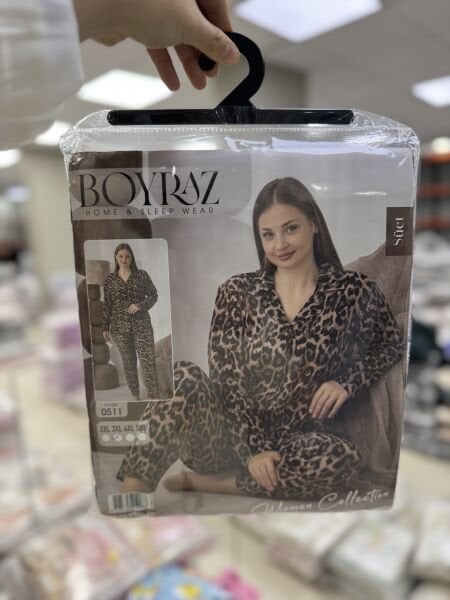 BOYRAZ 0511 SÜET DÜĞMELİ BATTAL PİJAMA TAKIM