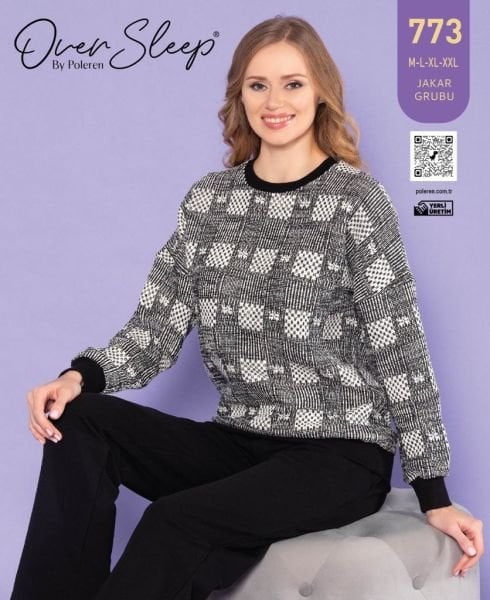 OVER SLEEP 773 BAYAN JAKARLI PİJAMA TAKIM