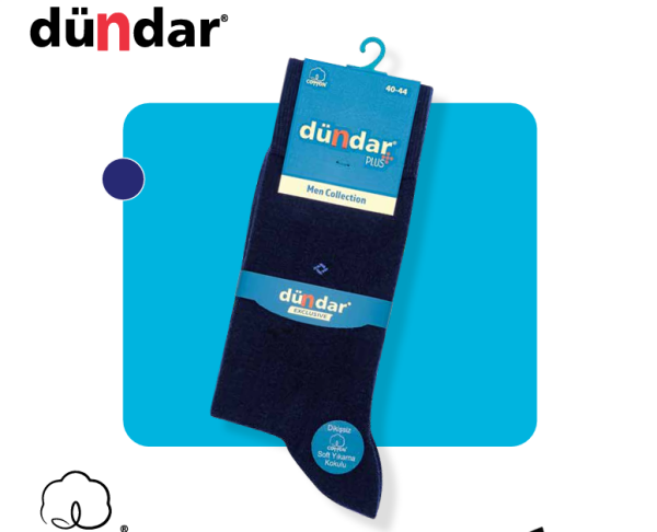 DÜNDAR 5527 ERKEK PLUS LİKRALI DESENLİ ÇORAP