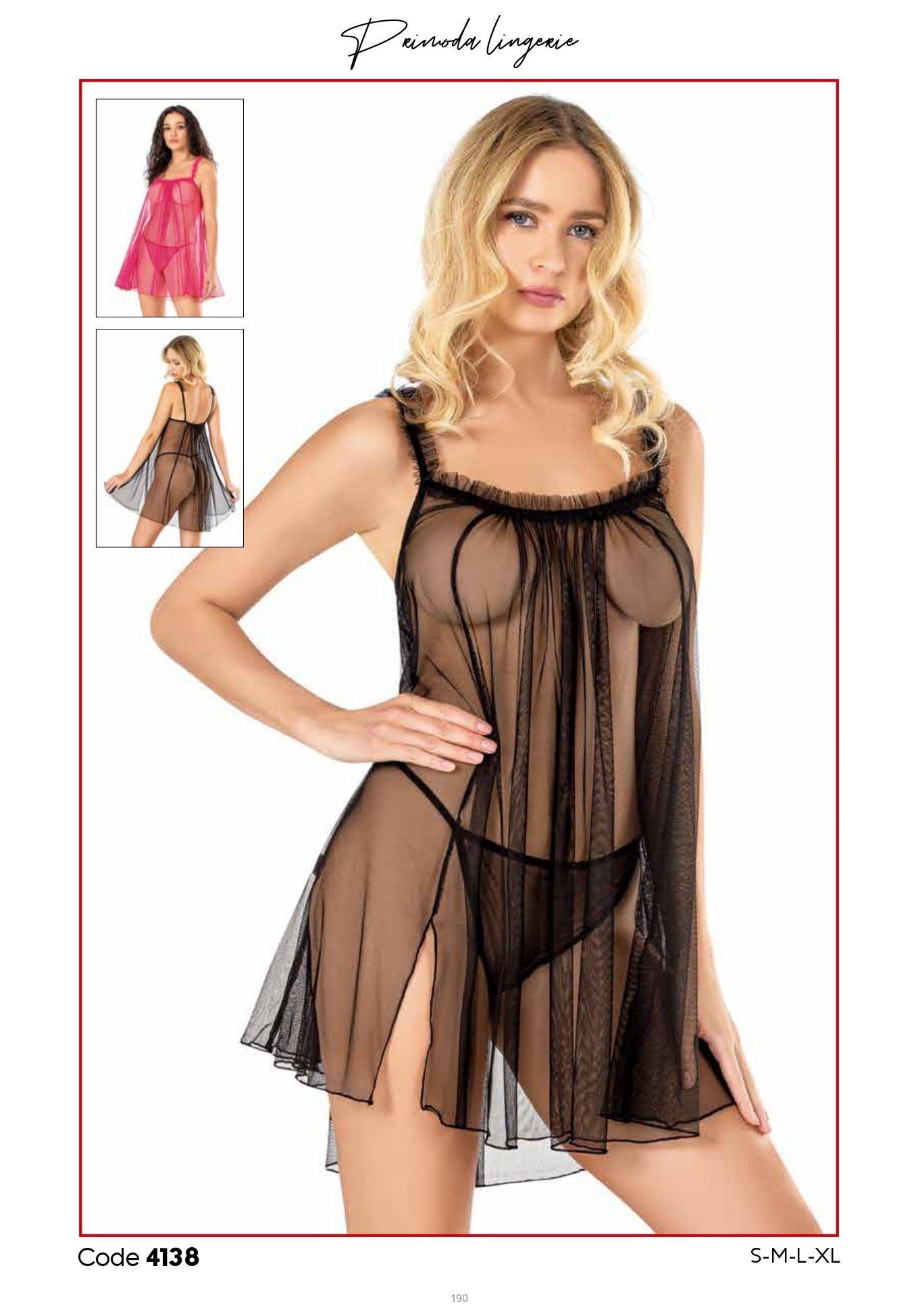 PRİMODA 4138 KISA TÜL GECELİK