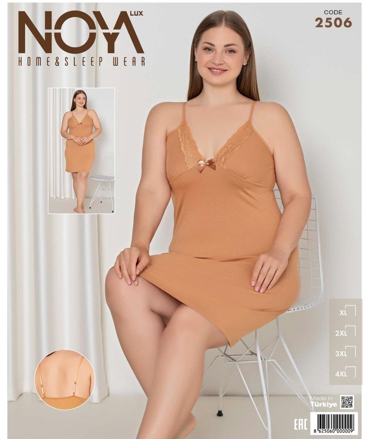 NOYA LUX 2506 BAYAN İP ASKILI BATTAL GECELİK