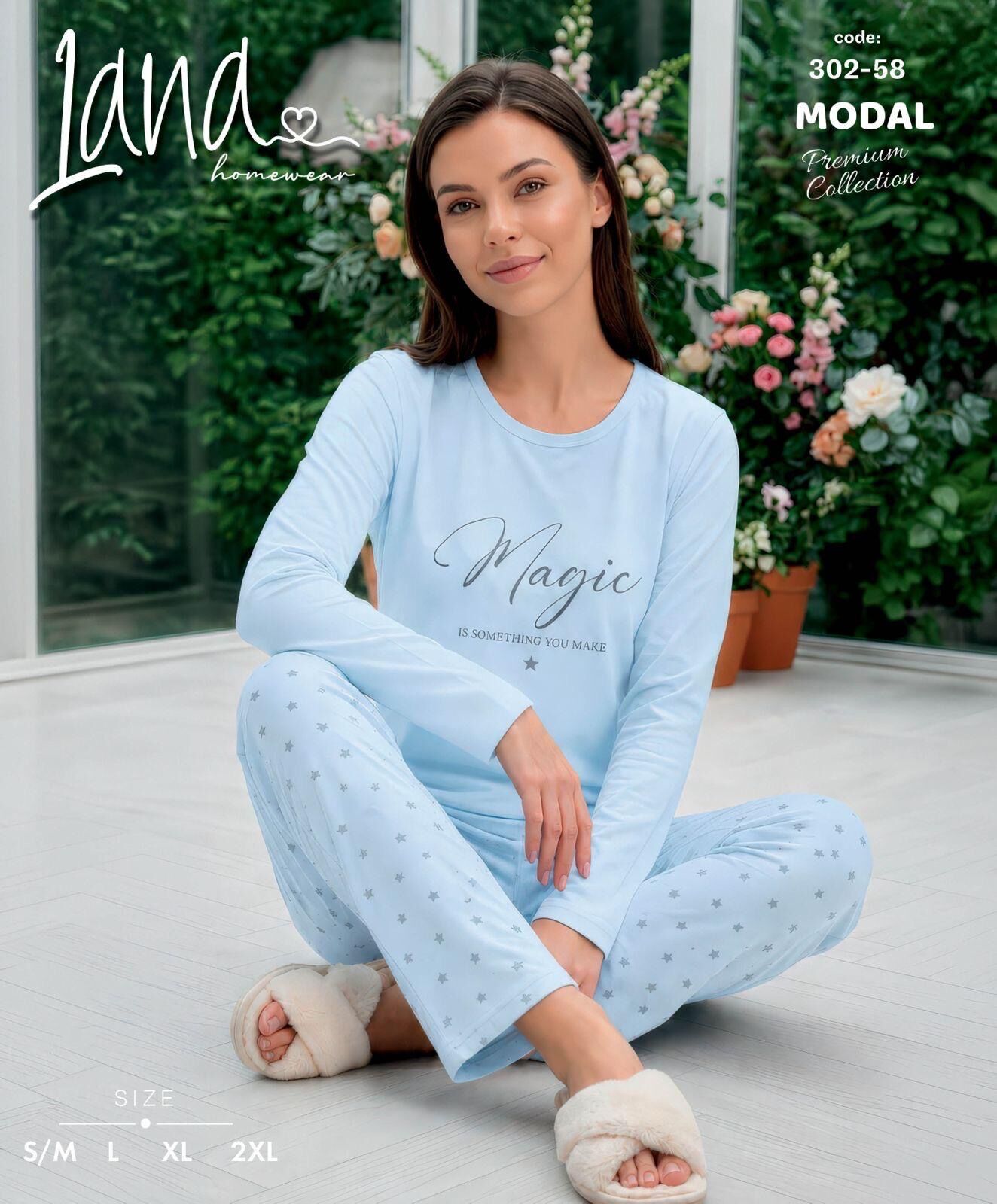 LANA 302-58 BAYAN MODAL PİJAMA TAKIM