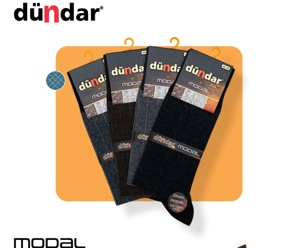 DÜNDAR 4124 ERKEK PLUS MODAL DESENLİ ÇORAP