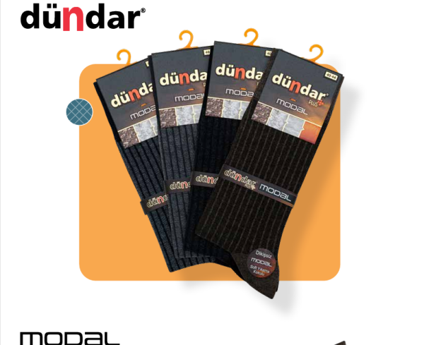 DÜNDAR 4124 ERKEK PLUS MODAL DESENLİ ÇORAP
