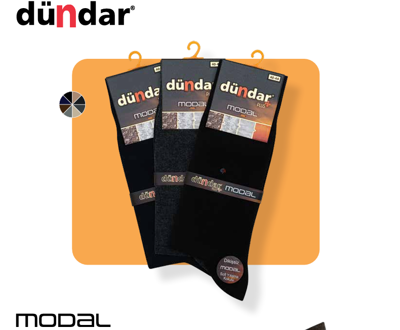 DÜNDAR 4124 ERKEK PLUS MODAL DESENLİ ÇORAP