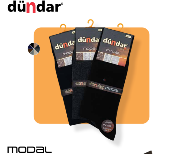 DÜNDAR 4124 ERKEK PLUS MODAL DESENLİ ÇORAP
