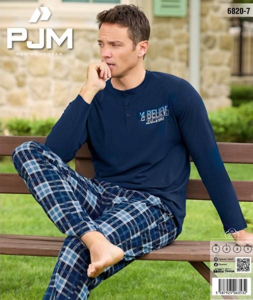 PJM 6820-7 ERKEK PENYE PİJAMA TAKIM