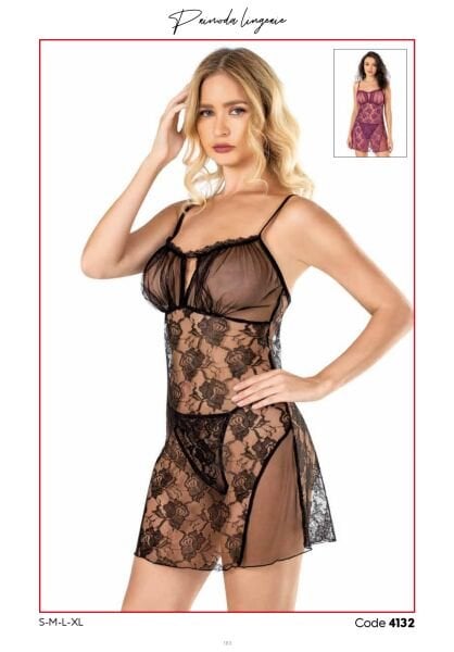PRİMODA 4132 KISA TÜL GECELİK