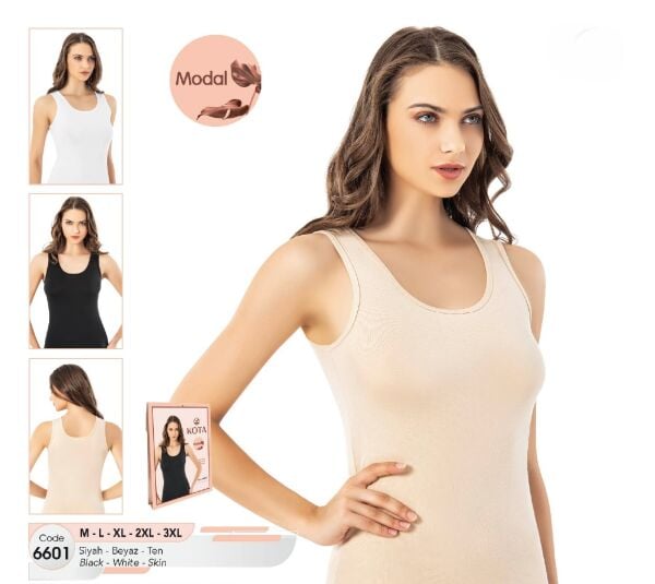 KOTA 6601 BAYAN GENİŞ ASKILI MODAL ATLET