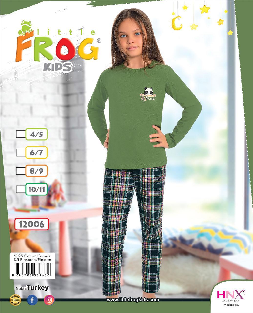 FROG 12006 KIZ ÇOCUK PİJAMA TAKIM 4-11 YAŞ