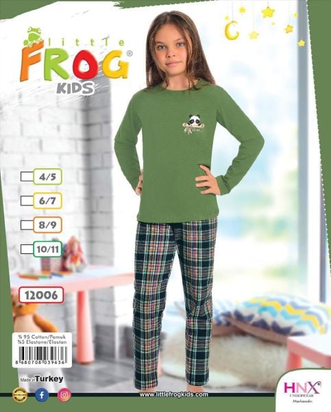 FROG 12006 KIZ ÇOCUK PİJAMA TAKIM 4-11 YAŞ
