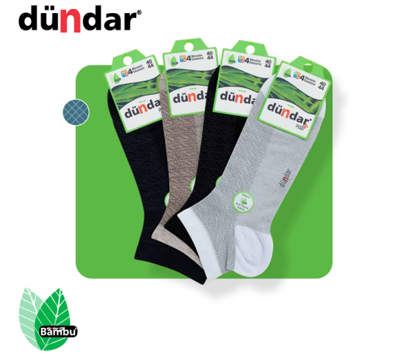 DÜNDAR 4605 ERKEK PLUS BAMBU PATİK ÇORAP