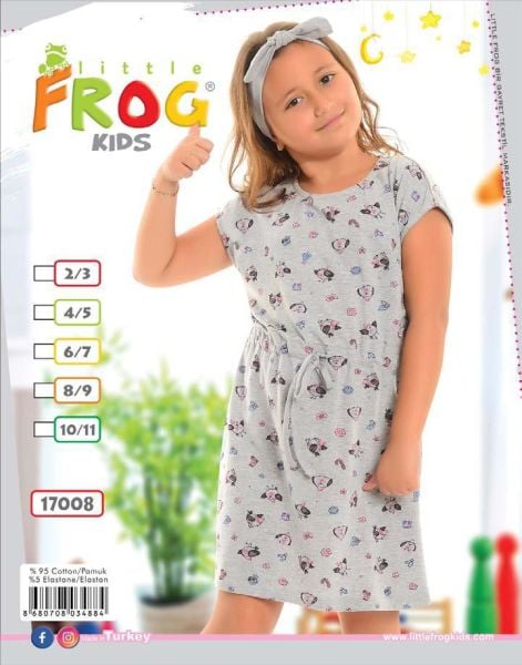 FROG 17008 KIZ ELBİSE 3-11 YAŞ