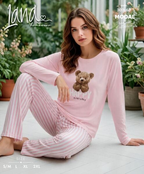 LANA 302-63 BAYAN MODAL PİJAMA TAKIM
