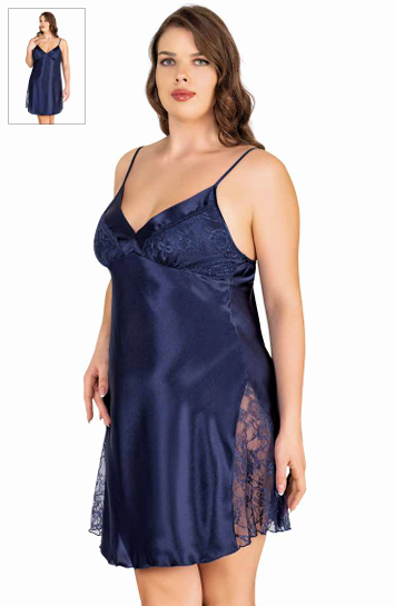 PRİMODA 2111 BÜYÜK BEDEN SATEN KISA GECELİK