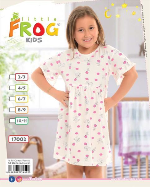 FROG 17002 KIZ ELBİSE 3-11 YAŞ