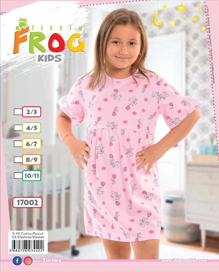FROG 17002 KIZ ELBİSE 3-11 YAŞ