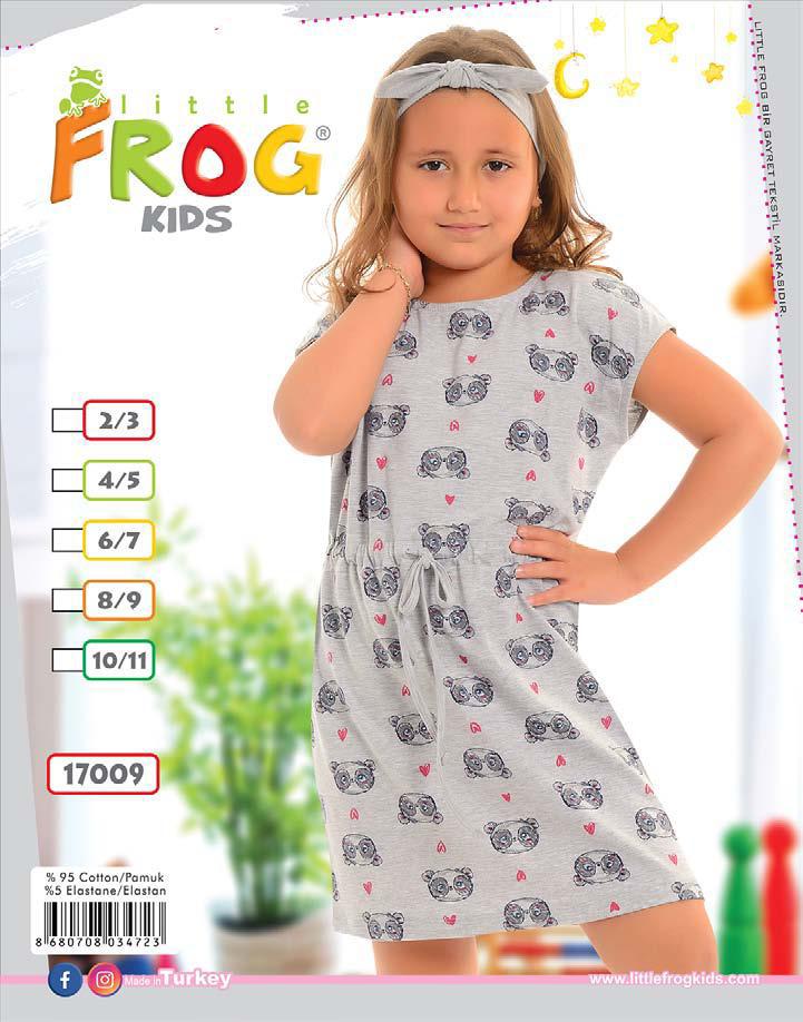 FROG 17009 KIZ ELBİSE 3-11 YAŞ