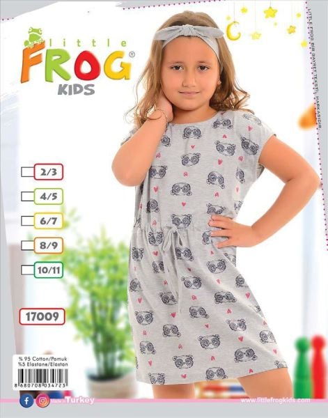 FROG 17009 KIZ ELBİSE 3-11 YAŞ